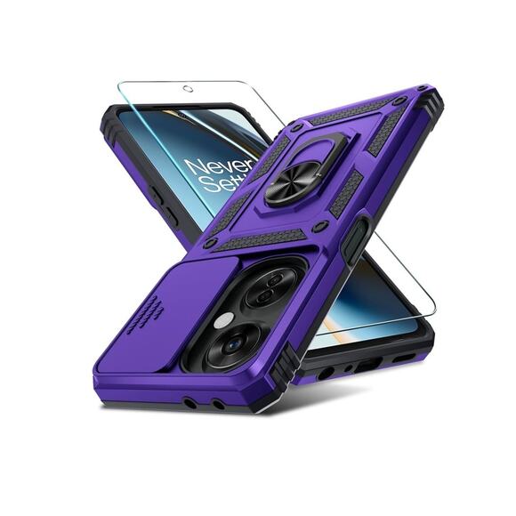 Case Built in Slide Camera Lens Cover+Screen Protector - Picture 1 of 9
